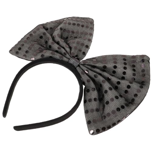 BATHVEVE Haarschmuck Dekorativer Haarreifen Für Frauen Stilvoller Schwarzer Haarband Mit Großen Schleifen Für Make-up Sport Und Alltagslooks Einzigartiges Haaraccessoire Für Jeden von BATHVEVE