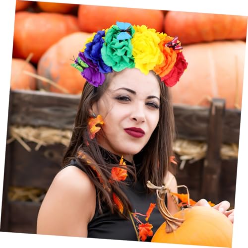 BATHVEVE Halloween Floral Crown mit Mexikanischen Rosen Langlebiges Wiederverwendbares Stirnband für Damen Komfortabler Sitz Realistisches Blumendesign für Party Cosplay und BATHVEVE Halloween Floral Crown mit Mexikanischen Rosen Langlebiges Wiederverwendbares Stirnband für Damen Komfortabler Sitz Realistisches Blumendesign für Party Cosplay und von BATHVEVE