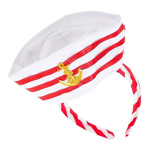 BATHVEVE Hut Stirnband für Cosplay Matrosen Stirnband Bequemes Haarband für Partys Halloween und Segelveranstaltungen Chic für Damen BATHVEVE Hut Stirnband für Cosplay Matrosen Stirnband Bequemes Haarband für Partys Halloween und Segelveranstaltungen Chic für Damen von BATHVEVE