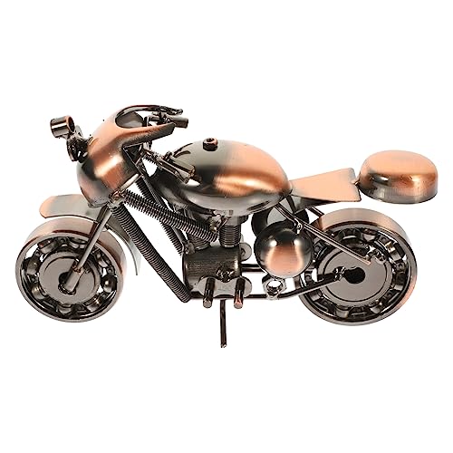 BATHVEVE Simulation Motorradmodell Dekorative Skulptur Bronze für Männer und Langlebiges Retro Design für Schreibtische von BATHVEVE