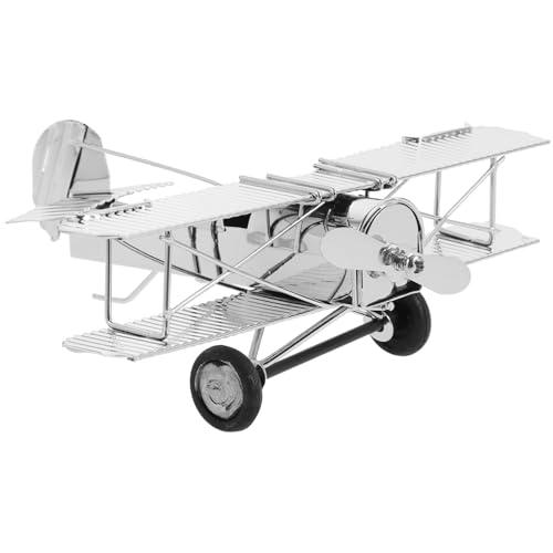 BATHVEVE Vintage Flugzeug Modell Aus Metall Retro Aircraft Deko Für Zuhause Robustes Ornament Mittelgroßes Flugzeug Für Tischdekoration Kreative Wand Tischgestaltung von BATHVEVE