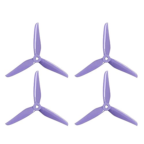 BATIVFLUG Werkzeuge kompatibel mit 4 Stück T5143.5 13 cm Freestyle Requisiten 3 Blatt Propeller für RC FPV Racing Drohne DIY Zubehör (lila) von BATIVFLUG