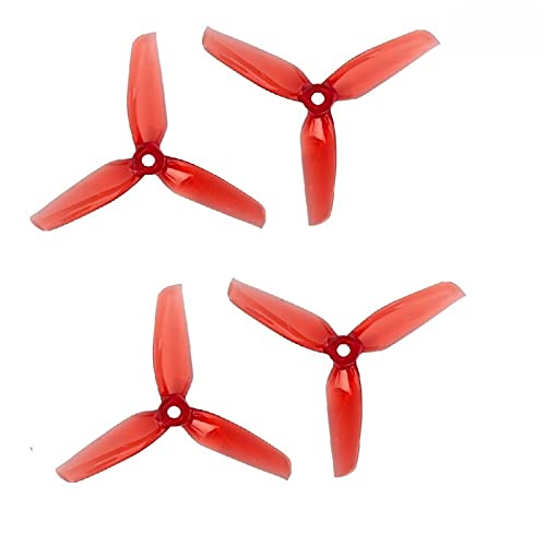 BATIVFLUG Werkzeuge kompatibel mit 5144 5,1 x 4,4 x 3 3-Blatt-PC-Propeller für RC FPV Racing Freestyle 12,7 cm Drohnen Ersatz DIY Teile (2 Paar rot) von BATIVFLUG