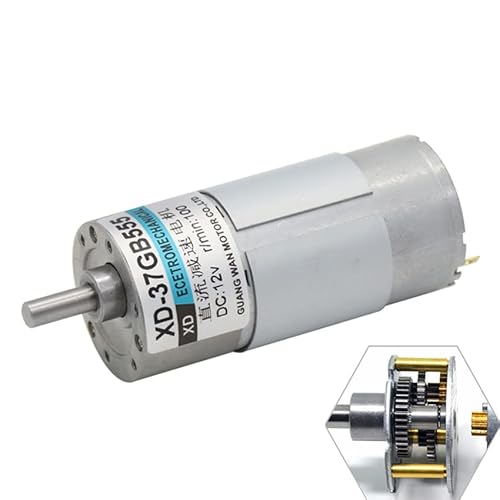 Werkzeuge kompatibel mit 12 V/24 V 10 W XD-37GB520 Miniatur DC Getriebemotor Niedrige Geschwindigkeit Hhigh Drehmoment Kann Positive Und Negative Drehung Elektrowerkzeuge(12v,100 RPM) von BATIVFLUG