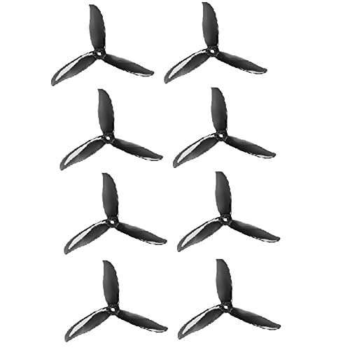 Werkzeuge kompatibel mit 4 Paar T5050C PRO 5X5X3 3-Blatt-PC-Propeller für RC FPV Racing Freestyle 12,7 cm für 4S 6S Drohne Ersatz DIY Teile (4 Paar schwarz) von BATIVFLUG