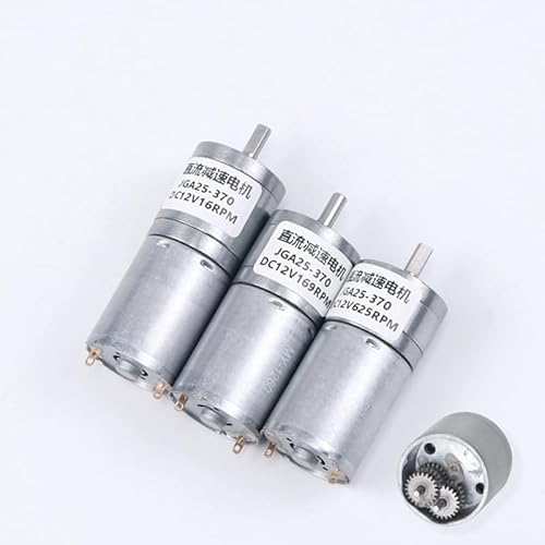 Werkzeuge kompatibel mit JGA25-370 Getriebemotor Gleichstrommotor 6V 12V 24V Elektrogetriebemotor Hohes Drehmoment 5/10/15/30/60/100/150/200/300/400/500/1000/1200 U/m(6v,77) von BATIVFLUG