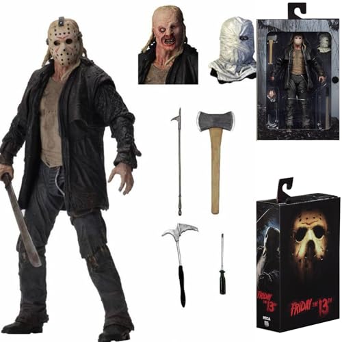 BATTERUI Freitag 13 Jason Voorhees Anime Figur Spielzeug Modell zum Sammeln Statue Spielzeug Figuren aus PVC Ornamente Desktop Fans Modell zum Sammeln von BATTERUI