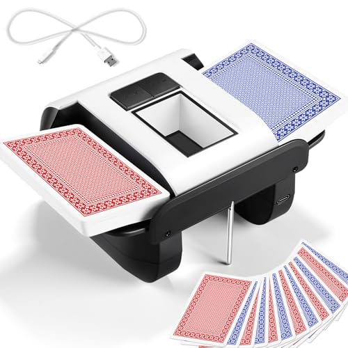BATURU Wiederaufladbarer kartenmischmaschine elektrische, Automatischer Kartenmischer 2 Stapeln - schnell, geräuscharm, kompakt & leicht, Karten mischgerät für Poker, UNO für Spieleabende, Reisen BATURU Wiederaufladbarer kartenmischmaschine elektrische, Automatischer Kartenmischer 2 Stapeln - schnell, geräuscharm, kompakt & leicht, Karten mischgerät für Poker, UNO für Spieleabende, Reisen von BATURU