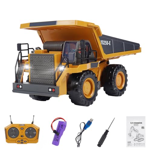 BAUBAUPLAY 1/64 RC Kippwagen, 2.4G Alloy Ferngesteuerte Kippwagen mit Lichteffekte und Soundeffekte, Mini RC Konstruktion Fahrzeug Spielzeug für Erwachsene BAUBAUPLAY 1/64 RC Kippwagen, 2.4G Alloy Ferngesteuerte Kippwagen mit Lichteffekte und Soundeffekte, Mini RC Konstruktion Fahrzeug Spielzeug für Erwachsene von BAUBAUPLAY
