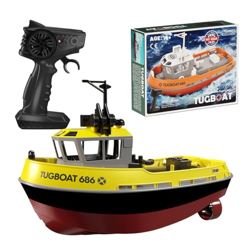 BAUBAUPLAY 1/72 RC Schlachtschiff Model, 2.4G RC Elektro Schleppboot Modell, Outdoor Wasserspielzeug Geschenk für Erwachsene - RTR Version BAUBAUPLAY 1/72 RC Schlachtschiff Model, 2.4G RC Elektro Schleppboot Modell, Outdoor Wasserspielzeug Geschenk für Erwachsene - RTR Version von BAUBAUPLAY