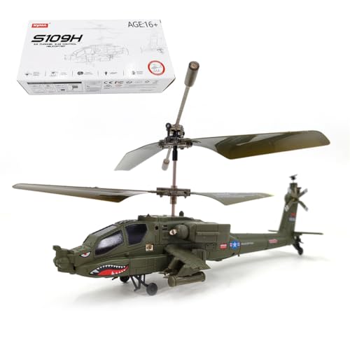 BAUBAUPLAY RC Hubschrauber, S109H Ferngesteuertes Helicopter, 2.4G 3CH Zweimotorig Militär Hubschrauber mit Nacht Navigationslichter Spielzeug Geschenk für Erwachsene - RTF BAUBAUPLAY RC Hubschrauber, S109H Ferngesteuertes Helicopter, 2.4G 3CH Zweimotorig Militär Hubschrauber mit Nacht Navigationslichter Spielzeug Geschenk für Erwachsene - RTF von BAUBAUPLAY