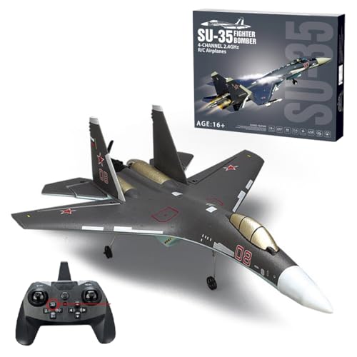 BAUBAUPLAY RC Hubschrauber, SU35 Ferngesteuertes Helicopter, 2.4G 4CH Kampf Flugzeug Militär Hubschrauber Spielzeug Geschenk für Erwachsene - RTF BAUBAUPLAY RC Hubschrauber, SU35 Ferngesteuertes Helicopter, 2.4G 4CH Kampf Flugzeug Militär Hubschrauber Spielzeug Geschenk für Erwachsene - RTF von BAUBAUPLAY