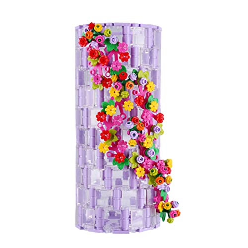BAUBAUPLAY Vase Bausteine für 10280 Blumenstrauß, 473 Stück Klemmbausteine Blumen Vase Botanical MOC Stem Toy Display Kit für Blumenstrauß Collection Home Deko für Erwachsene von BAUBAUPLAY
