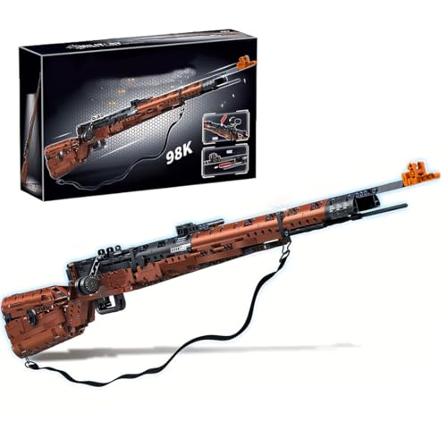 98K Gewehr Bausteine Modell, DIY Gewehr Klemmbausteine Bausatz mit Schussfunktion, Waffen-Gewehr Konstruktion Bauset Spielzeug für Kinder Erwachsene 98K Gewehr Bausteine Modell, DIY Gewehr Klemmbausteine Bausatz mit Schussfunktion, Waffen-Gewehr Konstruktion Bauset Spielzeug für Kinder Erwachsene von BAUKST