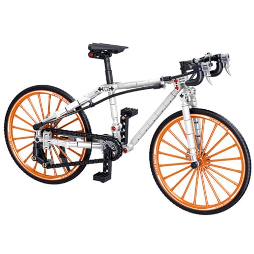 Fahrrad Modell Bausteine Bausatz, 244 Teile Road Bike Klemmbausteine Bauset, Bicycle Konstruktions Spielzeug für Kinder Erwachsene von BAUKST