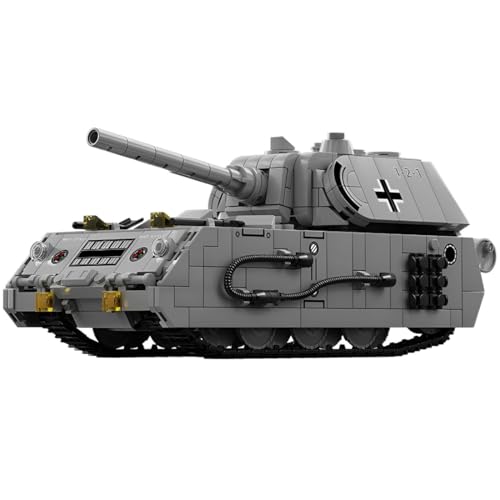 Militär Panzer Bausteine Bauset, 802Teile WW2 Maus Panzer Modellbausatz, Klemmbausteine Hauptkampfpanzer MOC Tank Konstruktion Bauset für Kinder Erwachsene Militär Panzer Bausteine Bauset, 802Teile WW2 Maus Panzer Modellbausatz, Klemmbausteine Hauptkampfpanzer MOC Tank Konstruktion Bauset für Kinder Erwachsene von BAUKST