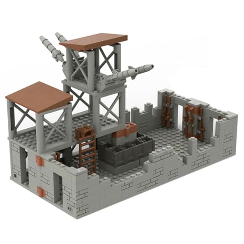 Militär Szenen Bausteine Bausatz, 267 Teile Militär Kriegsszene Klemmbausteine Modell mit Waffen, Militärischer Außenpostenturm Architektur Bauset für Soldaten Konstruktionsspielzeug Set Militär Szenen Bausteine Bausatz, 267 Teile Militär Kriegsszene Klemmbausteine Modell mit Waffen, Militärischer Außenpostenturm Architektur Bauset für Soldaten Konstruktionsspielzeug Set von BAUKST