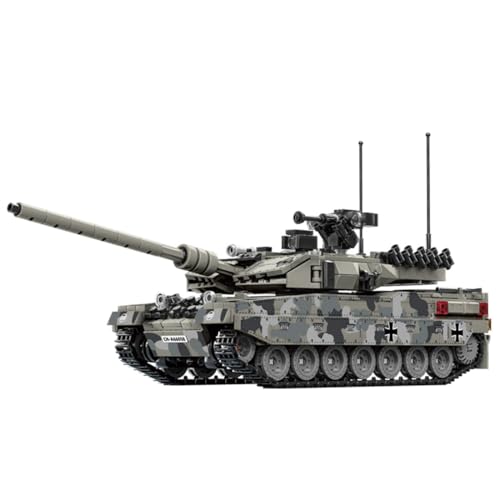 Panzer Bausteine Modell, 1009 Teile Militär Leopard 2A7 Panzer Klemmbausteine Bauset, WW2 Hauptkampfpanzer Modellbausatz Konstruktionspielzeug Set Panzer Bausteine Modell, 1009 Teile Militär Leopard 2A7 Panzer Klemmbausteine Bauset, WW2 Hauptkampfpanzer Modellbausatz Konstruktionspielzeug Set von BAUKST