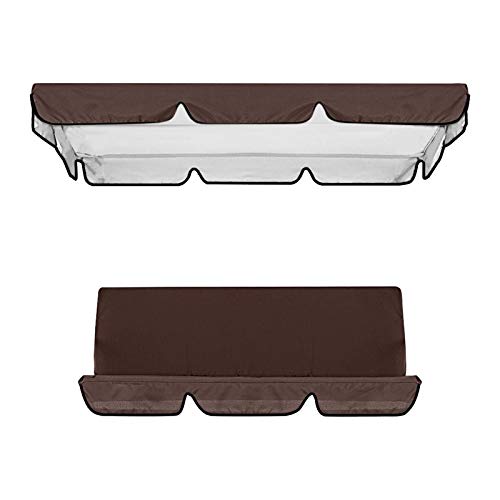 Ersatzdach Gartenschaukel Bezug, Polsterauflage Hollywoodschaukel Auflage Loft Rücken Kissen, Bezug Sonnendach Schaukel Dach (Coffee) von BAULMD