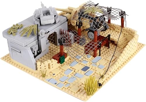 Militär Fort Bausteine Bausatz, 1053 Teile WW2 Kriegsszene Festung Architektur Bunker Modell DIY Klemmbausteine Modellbausatz Konstruktionspielzeug Militär Fort Bausteine Bausatz, 1053 Teile WW2 Kriegsszene Festung Architektur Bunker Modell DIY Klemmbausteine Modellbausatz Konstruktionspielzeug von BAUNKO