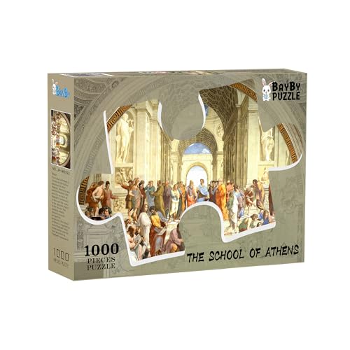 1000-Stück Plastikpuzzle aus der Athener Akademie der berühmten Gemälde von BAYBY