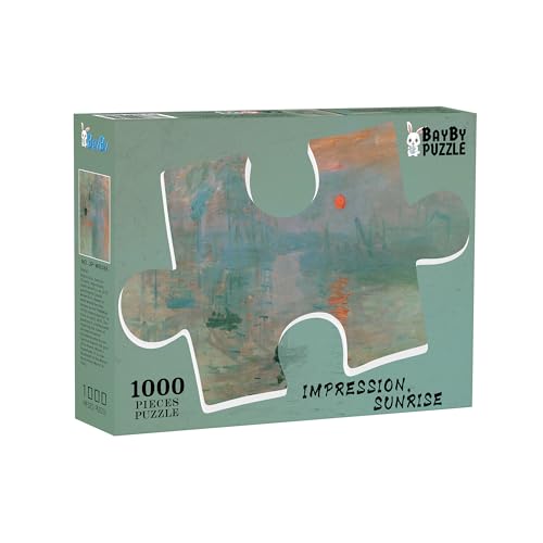 1000-Stücke Plastikpuzzle, die den Sonnenaufgang eines berühmten Gemäldes darstellen von BAYBY