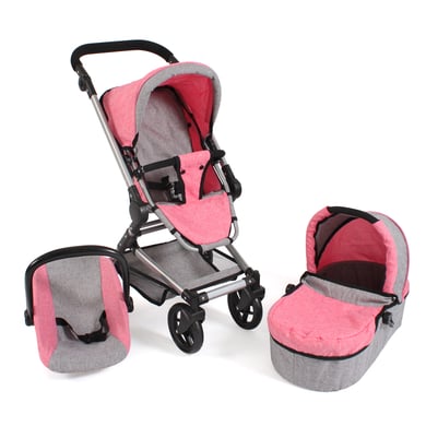 BAYER CHIC 2000 Kombipuppenwagen Fides 3 in 1 melange pink BAYER CHIC 2000 Kombipuppenwagen Fides 3 in 1 melange pink von Bayer-Chic-2000