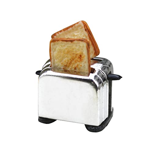 BAYORE 1:12/1:6Puppenhaus Toaster Brotbackautomat Puppenhäuser Brotbackautomat Toaster Miniaturen Puppenhäuser Kochgeschirr Puppenhäuser Toaster von BAYORE