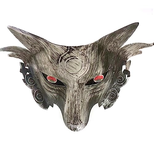BAYORE Halloween Wolf Kopf Maskerade Tötendes Halbes Gesicht Lustiger Wolf Party Kostüm Wolf von BAYORE