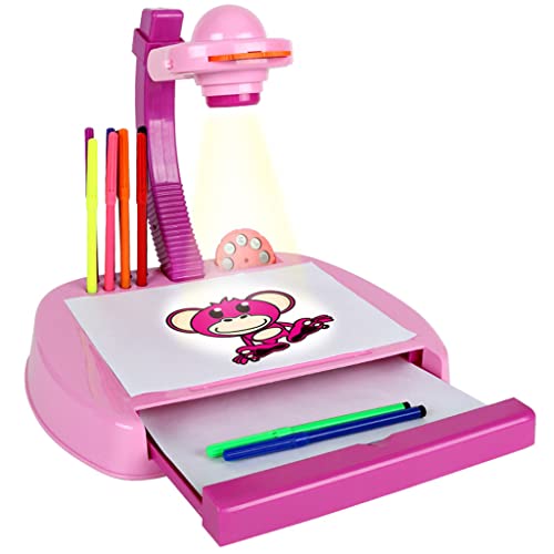 BAYORE Kinder Zeichnungsübungsbrett Projektor Design Für Kinder Vorschulspielzeug Mehrfarbiges Pad Kunst Lernset von BAYORE