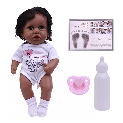 BAYORE Schwarzes Babybettspielzeug Kleinkindzubehör Babyzimmerdekoration Mit Milchflasche Schwarze Babypuppen Schwarze Babypuppen Für Mädchen Schwarze Babypuppen Unter 30 von BAYORE