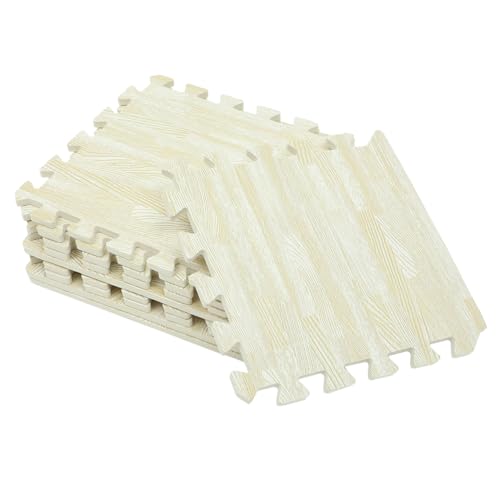 BAZEITFLOW 10 Stück Teiliges Eva Schaumstoff Krabbelmatten mit Holzmaserung rutschfeste Weiche Bodenschutz Puzzle Matten für Wohnzimmer und Kinderzimmer Sicher und Hautfreundlich BAZEITFLOW 10 Stück Teiliges Eva Schaumstoff Krabbelmatten mit Holzmaserung rutschfeste Weiche Bodenschutz Puzzle Matten für Wohnzimmer und Kinderzimmer Sicher und Hautfreundlich von BAZEITFLOW