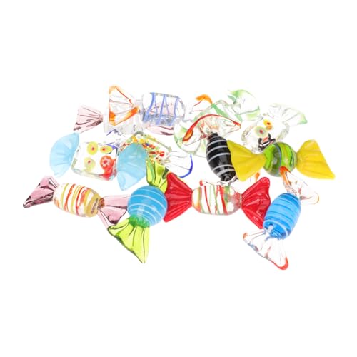 BAZEITFLOW 12 Stück Teiliges Vintage Murano Glas Candy Bunte Retro Süßigkeiten Deko aus Hochwertigem Glas Handgefertigt für Weihnachten Party Hochzeit Stilvolle Wohn und von BAZEITFLOW