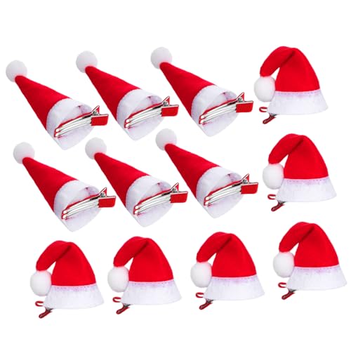 BAZEITFLOW 12 Stück Weihnachts Haarspangen mit Weihnachtsmütze Niedliche Haarklammern für Mädchen Leicht und Sicher Haarschmuck Accessoire für Festliche Outfits BAZEITFLOW 12 Stück Weihnachts Haarspangen mit Weihnachtsmütze Niedliche Haarklammern für Mädchen Leicht und Sicher Haarschmuck Accessoire für Festliche Outfits von BAZEITFLOW