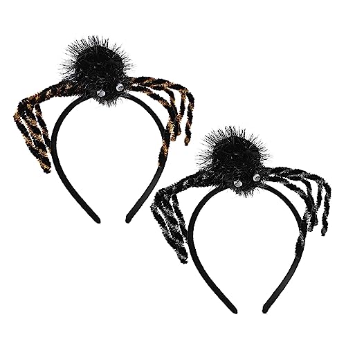 BAZEITFLOW 2 Stück Halloween Haarreif Spinnen Deko Schwarz Silber Schwarz Gold Cosplay Haarband Verstellbar Bequem für Erwachsene Karneval Mottoparty Kostüm Zubehör BAZEITFLOW 2 Stück Halloween Haarreif Spinnen Deko Schwarz Silber Schwarz Gold Cosplay Haarband Verstellbar Bequem für Erwachsene Karneval Mottoparty Kostüm Zubehör von BAZEITFLOW