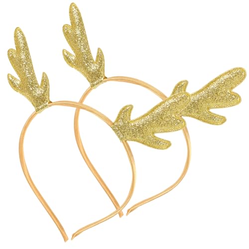 BAZEITFLOW 2 Stück Weihnachts Haarbänder für Mädchen Rentier Geweih Stirnband mit Goldenen Pailletten Leichtes und Bequemes Haarschmuck für Party Fasching und Festliche Anlässe BAZEITFLOW 2 Stück Weihnachts Haarbänder für Mädchen Rentier Geweih Stirnband mit Goldenen Pailletten Leichtes und Bequemes Haarschmuck für Party Fasching und Festliche Anlässe von BAZEITFLOW
