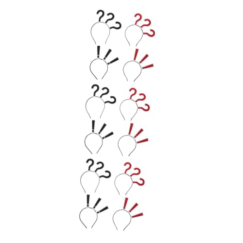 BAZEITFLOW 3 Stück Fragezeichen Stirnband Lustige Punctuation Haarschmuck für Partys Fotobooth Requisiten Halloween und Cosplay Bequem und Anpassbar von BAZEITFLOW