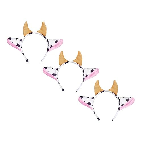 BAZEITFLOW 3 Stück Teiliges Kuhhorn Stirnband Tierisches Design Haarreifen für Party Cosplay Halloween Bequem Rutschfest Geeignet für Geburtstagsfeiern und Maskenbälle BAZEITFLOW 3 Stück Teiliges Kuhhorn Stirnband Tierisches Design Haarreifen für Party Cosplay Halloween Bequem Rutschfest Geeignet für Geburtstagsfeiern und Maskenbälle von BAZEITFLOW