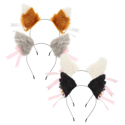 BAZEITFLOW 4 Paare Plüsch Katzenohren Haarclips mit Schleife Weiche Cosplay Haarschmuck Niedliche Mädchen Haarspangen Langlebig und Schonend für Party Festival und Alltag BAZEITFLOW 4 Paare Plüsch Katzenohren Haarclips mit Schleife Weiche Cosplay Haarschmuck Niedliche Mädchen Haarspangen Langlebig und Schonend für Party Festival und Alltag von BAZEITFLOW