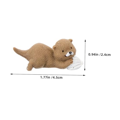 BAZEITFLOW 4 Stück Miniatur Otter Figuren aus Harz Teiliges Vielseitige Schlüsselanhänger und Dekoration Niedliche Kleine Wasseraffe Figuren für Studenten DIY Terrarium und Geschenkideen von BAZEITFLOW