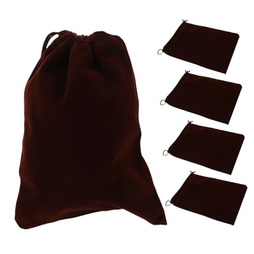 BAZEITFLOW 5 Stück Geschenkbeutel mit Kordelzug Schmucktaschen aus Langlebigem Praktische Aufbewahrungstaschen für Reise und Geschenkverpackung Braun BAZEITFLOW 5 Stück Geschenkbeutel mit Kordelzug Schmucktaschen aus Langlebigem Praktische Aufbewahrungstaschen für Reise und Geschenkverpackung Braun von BAZEITFLOW