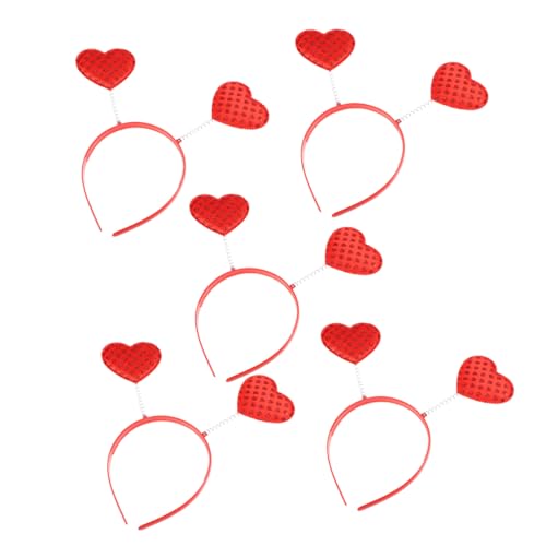 BAZEITFLOW 5 Stück Roter Herz Haarreif aus Langlebigem Metall Bequemes Haarschmuck für Damen Fest Sitzend und Hautfreundlich für Neujahr Valentinstag Party und Festliche Anlässe BAZEITFLOW 5 Stück Roter Herz Haarreif aus Langlebigem Metall Bequemes Haarschmuck für Damen Fest Sitzend und Hautfreundlich für Neujahr Valentinstag Party und Festliche Anlässe von BAZEITFLOW