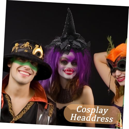 BAZEITFLOW 5 Stück Teiliges Halloween Haarreif mit Pailletten in Rot Orange und Schwarz Leichter Hexen Haarreifen für Erwachsene und Party und Cosplay Zubehör Langlebig und Farbecht von BAZEITFLOW