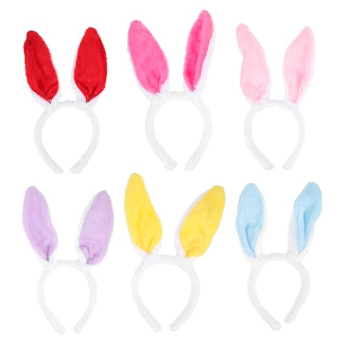 BAZEITFLOW 6 Stück Teiliges Hasenohren Haarreif Weiche Bunny Ohren Stirnbänder für Erwachsene für Ostern Karneval Kostüm Party und Cosplay Bequem und Sicher zu Tragen BAZEITFLOW 6 Stück Teiliges Hasenohren Haarreif Weiche Bunny Ohren Stirnbänder für Erwachsene für Ostern Karneval Kostüm Party und Cosplay Bequem und Sicher zu Tragen von BAZEITFLOW