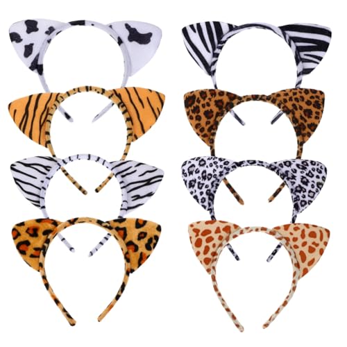 BAZEITFLOW 8 Stück Teiliges Flauschiger Animal Ear Haarreifen mit Leoparden und Weiteren Tierohren Elastisch Bequem für Halloween Karneval Kostümparty und Fasching für Damen und Mädchen BAZEITFLOW 8 Stück Teiliges Flauschiger Animal Ear Haarreifen mit Leoparden und Weiteren Tierohren Elastisch Bequem für Halloween Karneval Kostümparty und Fasching für Damen und Mädchen von BAZEITFLOW