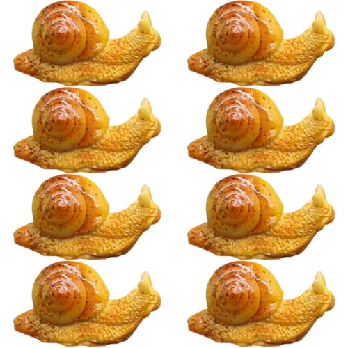 BAZEITFLOW 8 Stück Teiliges Mini Schnecken Figuren aus Resin Lebensechte Micro Landschaft Dekoration Leichte Gartendekoration für Haushalt und Büro Stabile Basis Attraktive Miniatur von BAZEITFLOW