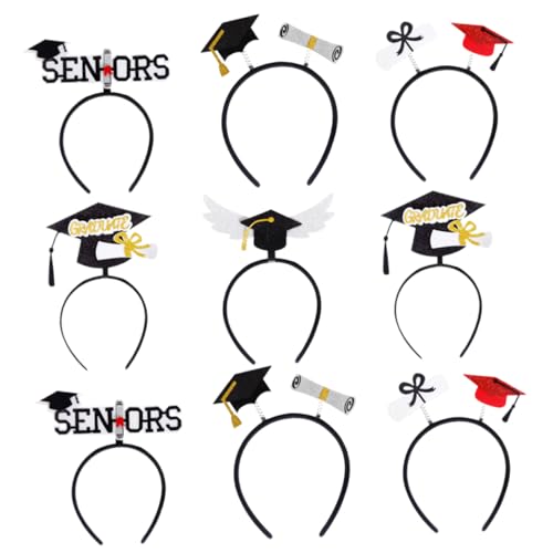 BAZEITFLOW 9 Stück Teiliges Abschluss Haarband Stilvolle Haarschmuck Accessoires für Abschlussfeiern Kreative Haarreifen für Graduierung Zufällige Designs Party Dekorationen BAZEITFLOW 9 Stück Teiliges Abschluss Haarband Stilvolle Haarschmuck Accessoires für Abschlussfeiern Kreative Haarreifen für Graduierung Zufällige Designs Party Dekorationen von BAZEITFLOW