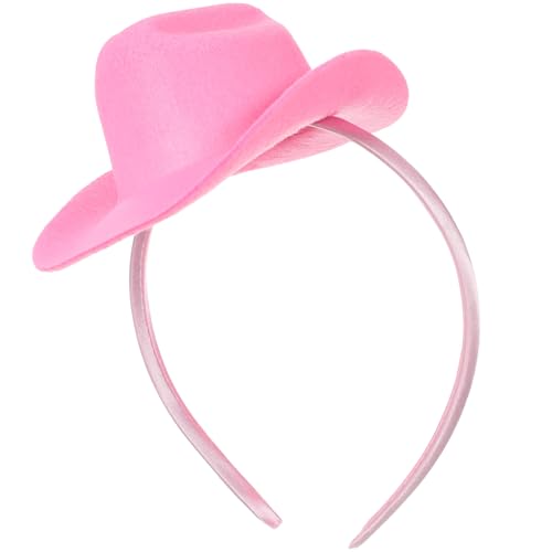 BAZEITFLOW Cowgirl Headband Mini Cowboy Hut Haarreif Verstellbar Elastisch für Damen Mädchen Party Karneval Cosplay Bühnenauftritt von BAZEITFLOW