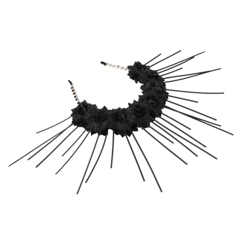 BAZEITFLOW Delikates Gothic Lolita Haarschmuck Blütenkrone Schwarz Stirnband Damen Kopfschmuck Foto Requisite Modisches Langlebiges Accessoire für Frauen BAZEITFLOW Delikates Gothic Lolita Haarschmuck Blütenkrone Schwarz Stirnband Damen Kopfschmuck Foto Requisite Modisches Langlebiges Accessoire für Frauen von BAZEITFLOW