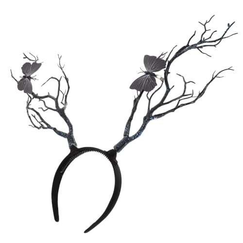 BAZEITFLOW Halloween Geweih Haarreif Baum Zweige Handgefertigt Antler Headband Damen Cosplay Party Kopfschmuck Wald Kostüm Zubehör BAZEITFLOW Halloween Geweih Haarreif Baum Zweige Handgefertigt Antler Headband Damen Cosplay Party Kopfschmuck Wald Kostüm Zubehör von BAZEITFLOW